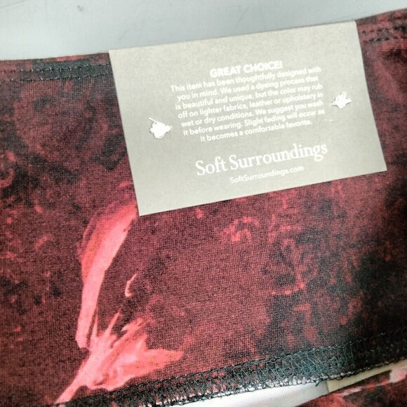 NEW! Soft Surroundings Ankle Leggings Wmns Sz XL Red Floral SuperSlim High Rise - Picture 12 of 14
